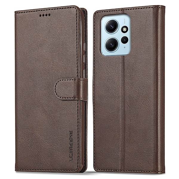 LC.IMEEKE Xiaomi Redmi Note 12 Flip Etui - Brun Brown