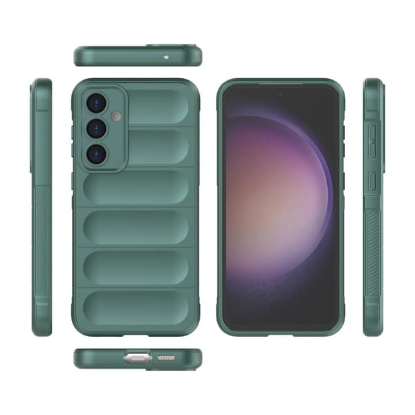Mjukt greppformat Samsung Galaxy S23 FE skal - Grön Grön