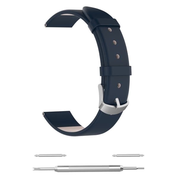 Samsung Galaxy Watch Active holdbar læder Urrem - Mørkeblå Blue