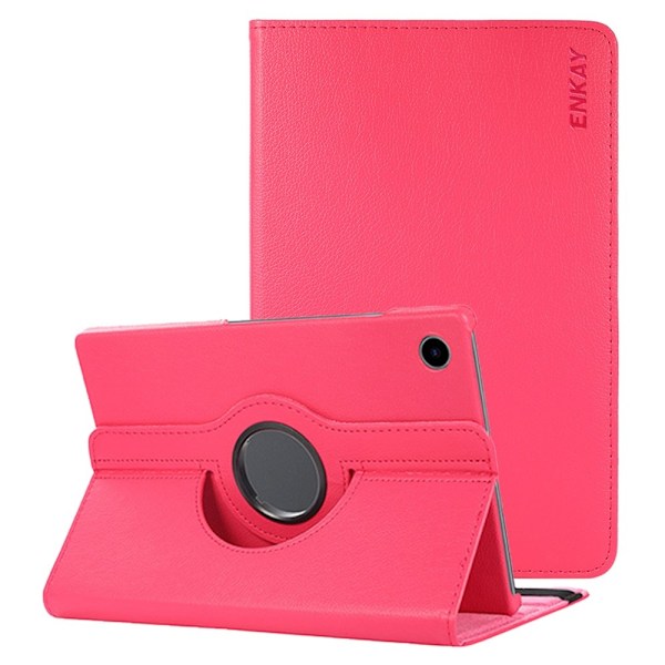 HAT-PRINCE Samsung Galaxy Tab A8 10.5 (2021) læderetui med litchi-tekstur - Rose Pink