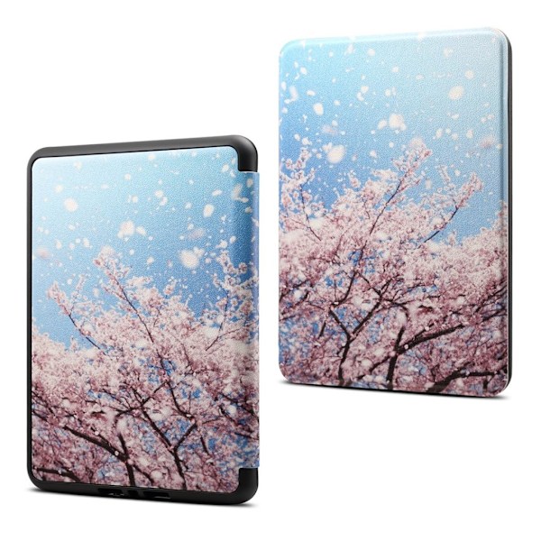 Amazon Kindle Paperwhite 4 (2018) syntetläder skyddsfodral med bildmotiv - Sakura Blommor multifärg