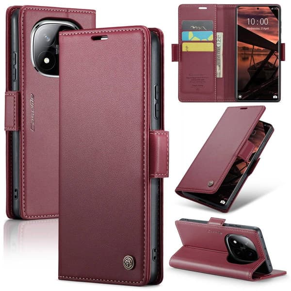 CaseMe Xiaomi Redmi Note 14 Pro Plus 5G / Xiaomi Redmi Note 14 Pro 5G smooth etui - Rød Red