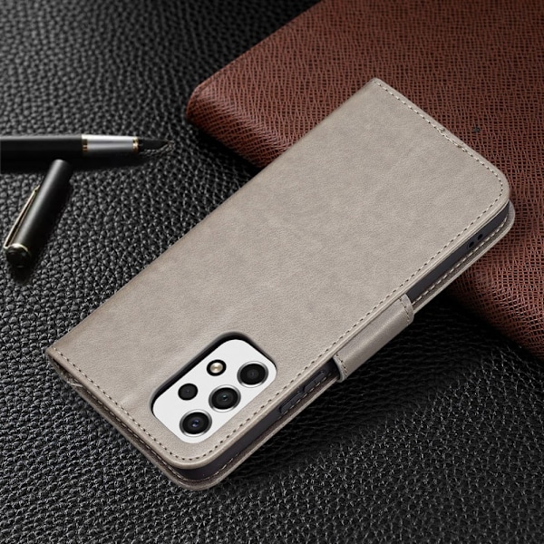 Butterfly Samsung Galaxy A53 5G Flip Etui - Grå Silver grey