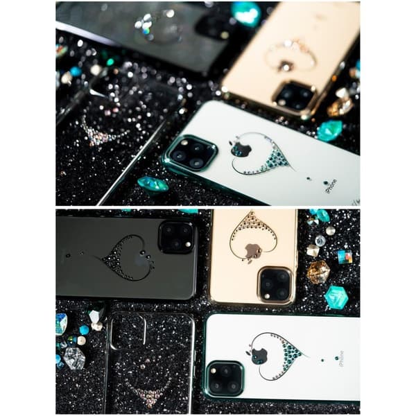 Kingxbar iPhone 11 Pro Max Wish Swarovski Veske - Svart Black