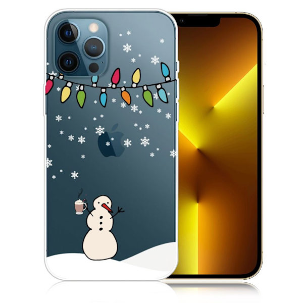 Juleveske til iPhone 13 Pro Max - Snømann Og Snømann White