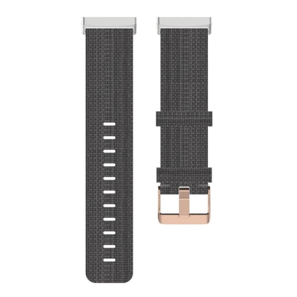 Fitbit Sense 2 / Versa 4 nylon-urrem - Mørkegrå Silver grey