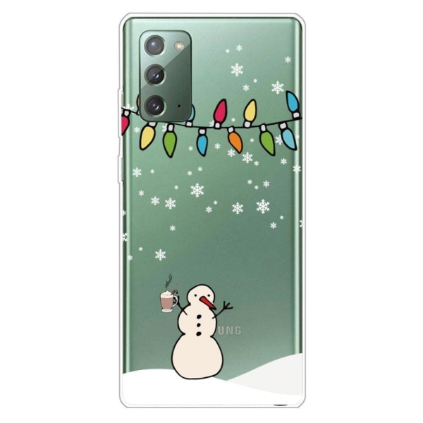 Juletaske til Samsung Galaxy Note 20 - Snemand Og Sne White