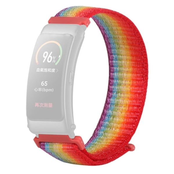 Huawei Band 6 / 3 klockarmband i nylon - Regnbåge multifärg