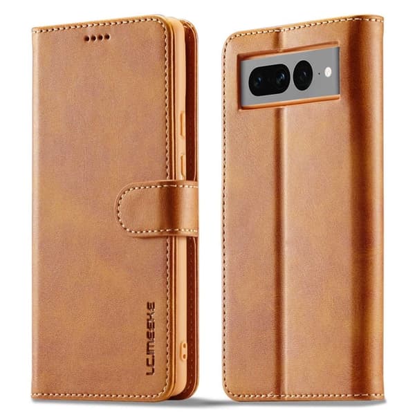 LC.IMEEKE Google Pixel 7 Pro Läppäkotelo - Vaalean Ruskea Brown
