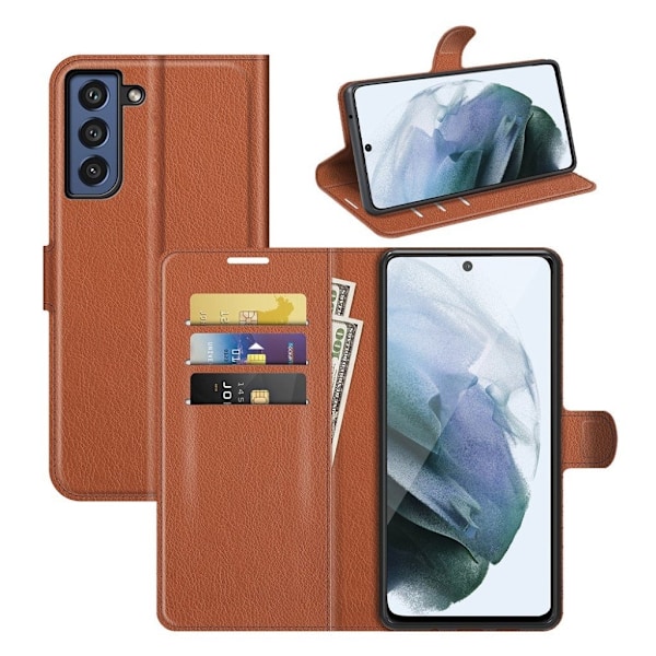 Classic Samsung Galaxy S21 FE Flip etui - Brun Brown