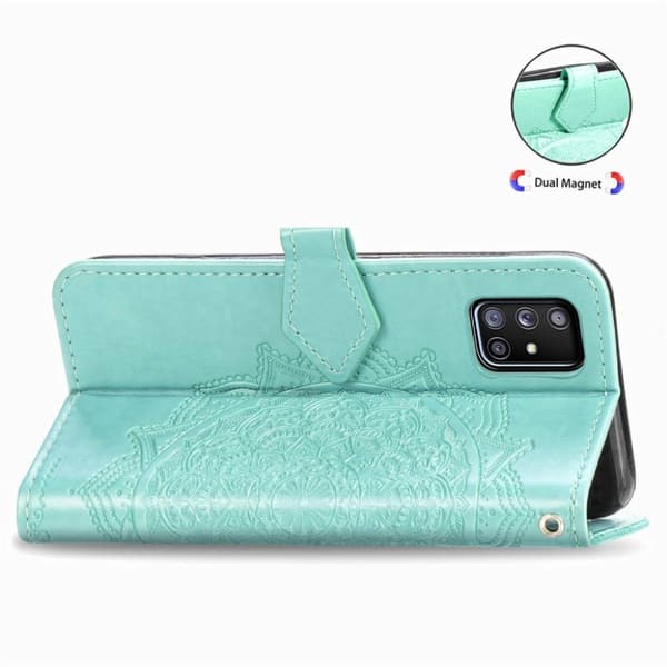 Mandala Samsung Galaxy A71 5G Flippetui - Grønn Green