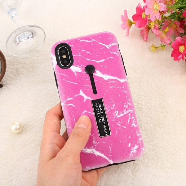 Marmormotiv iPhone Xs Max skal - Ros Rosa