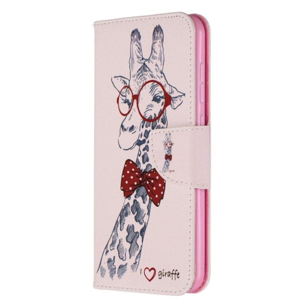 Wonderland Nokia 2.3 etui - Sød giraf med briller Pink