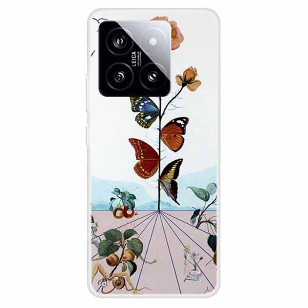 Imagine Xiaomi 14 kotelot - Perhonen Kukka Multicolor