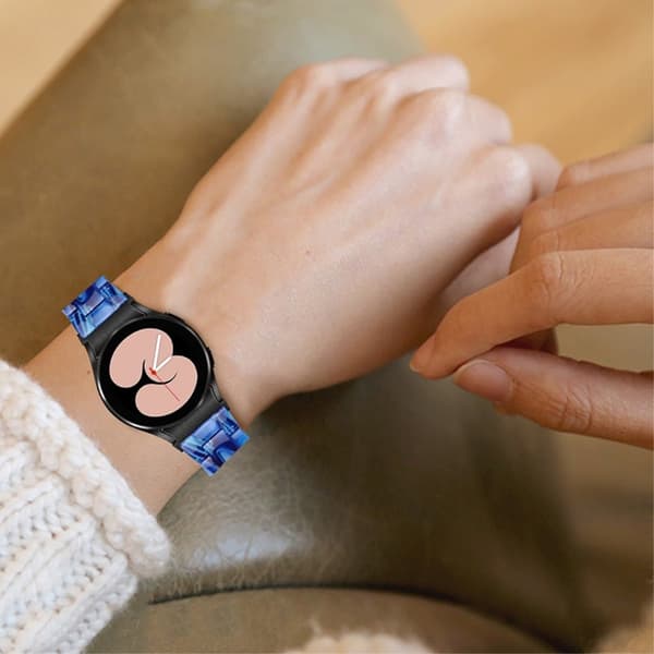 Cool urrem i resin-stil til Samsung Galaxy Watch 4 - Morgenblå Blue