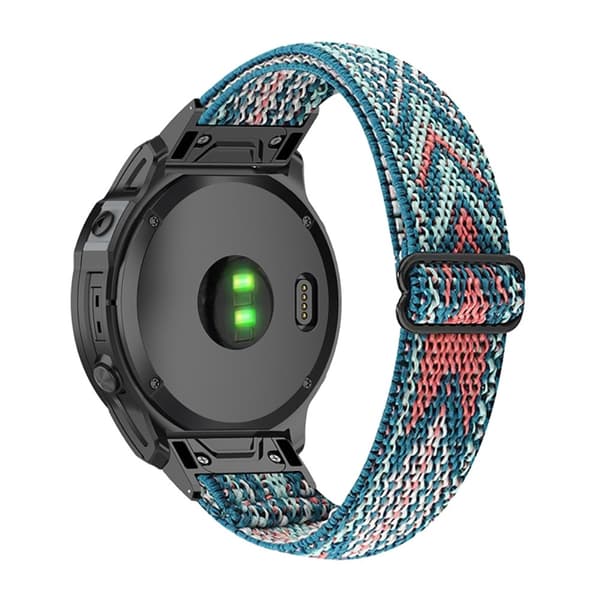 Elastisk, åndbar nylon-urrem til Garmin-ur - Pil Multicolor