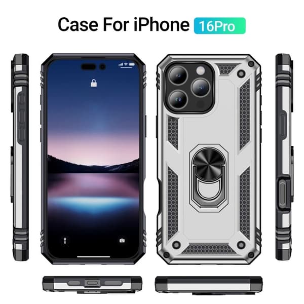 Bofink Combat iPhone 16 Pro deksel - Sølv Silver grey