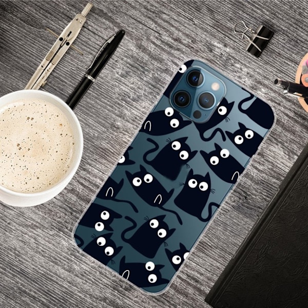 Deco iPhone 13 Pro Suojakotelo - Little Cats Black