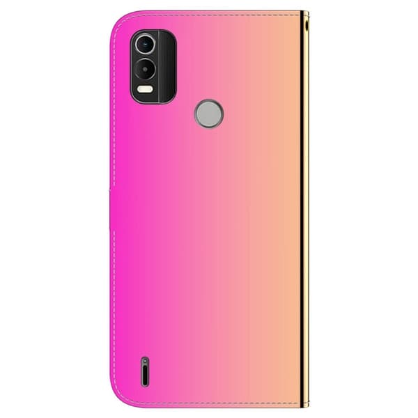 Mirror Nokia C21 Plus flip-etui - Rose Pink