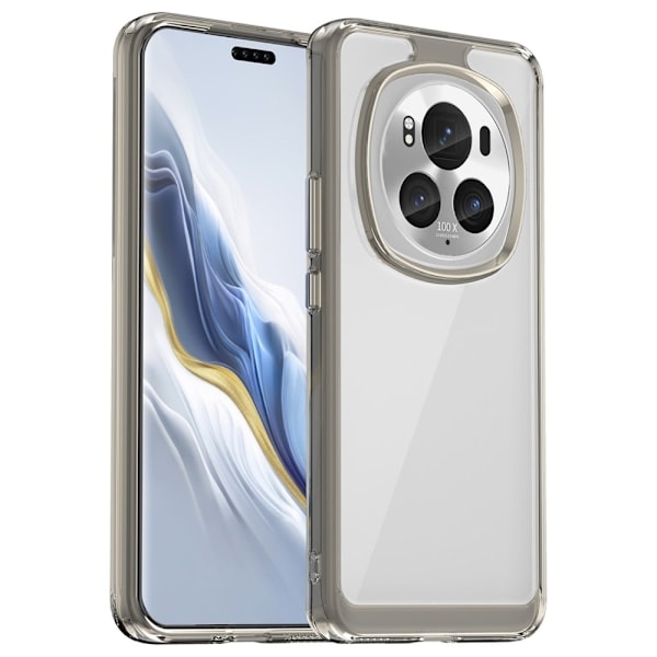 Honor Magic 6 Pro älykäs akryylikansi - Läpinäkyvä Harmaa Silver grey