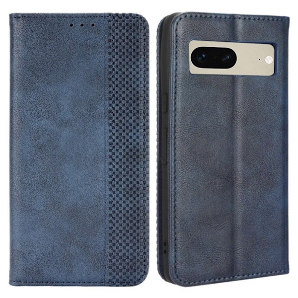 Bofink Vintage Google Pixel 7 Læder Etui - Blå Blue