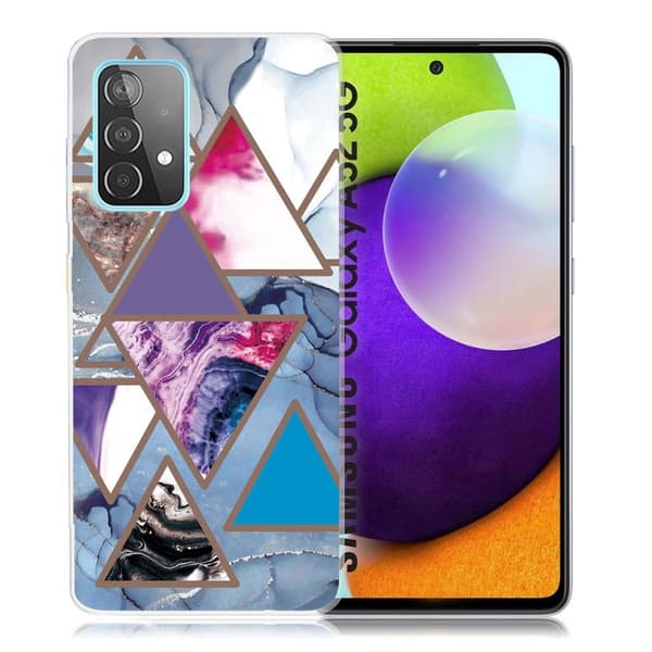 Marble design Samsung Galaxy A52 5G kotelot - Kolmio Kuviot Marmori Multicolor