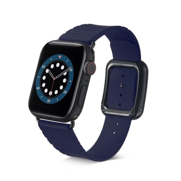 Apple Watch 42mm - 44mm klockarmband i silikon i modern stil - Midnattsblå Blå