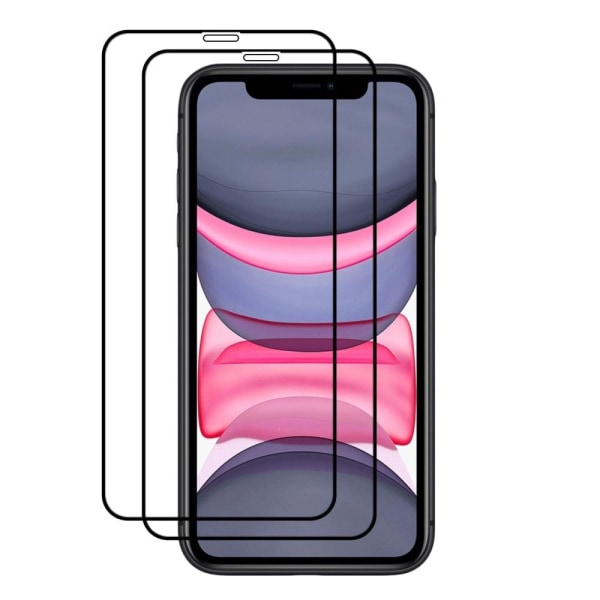 2 stk AMORUS ekstra stærk glasskærmbeskytter til iPhone 11 Pro Transparent