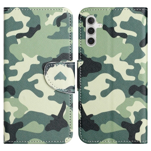 Wonderland Samsung Galaxy A54 Flip Etui - Camouflage Green