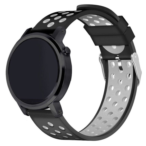 Samsung Gear S3 erstatnings urrem i silikone med tofarvet design - Sort/Hvid Black