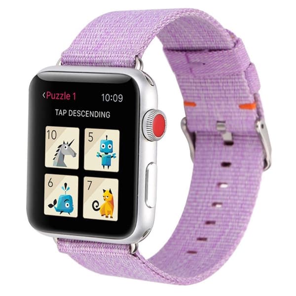 Apple Watch Series 5 44mm nylon Urrem - Lyselilla Purple