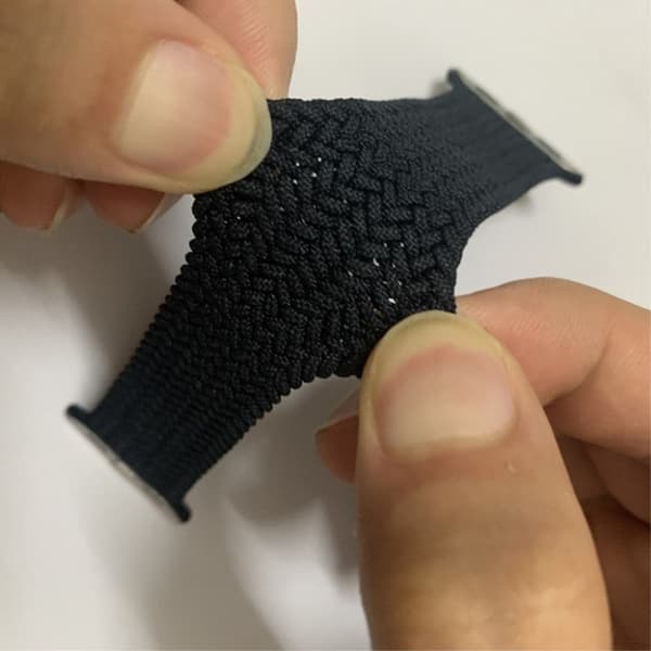 Apple Watch Series 6 / 5 44mm nylonkellonauha - Musta / Koko: M Black
