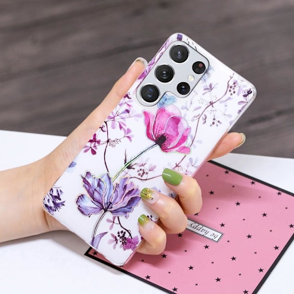 Deco Samsung Galaxy S23 Ultra skal - Elektropläterad Lotus Lila