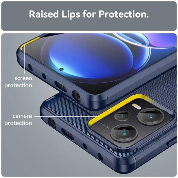 Carbon Flex Suojakotelo Xiaomi Redmi Note 12 Pro Plus - Sininen Blue