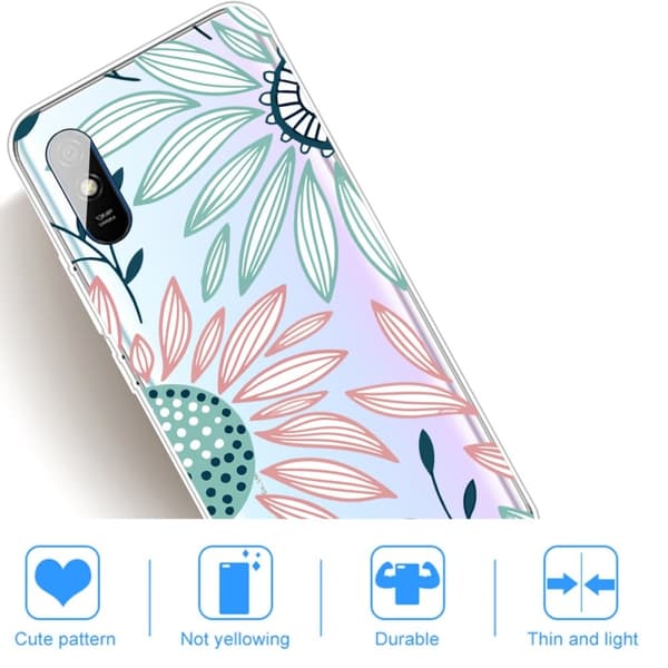 Deco Xiaomi Redmi 9A skal - Krysantemum Grön