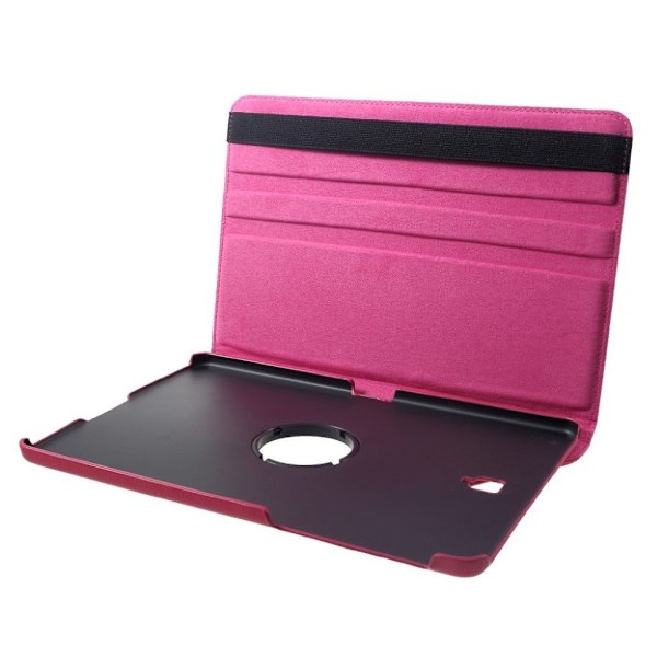 Samsung Galaxy Tab S4 skyddsfodral plast syntetläder stående litchi textur - Rosenröd Rosa