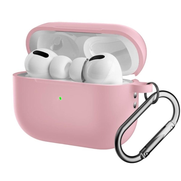 AirPods Pro 2 silikonfodral med spänne - Rosa Rosa