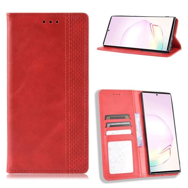 Bofink Vintage läder Samsung Galaxy Note 20 Ultra fodral - Röd Röd
