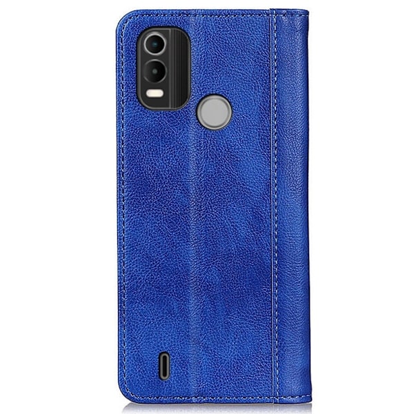 Aito nahkakotelo magneettisuljuksella Nokia C21 Plus - Sininen Blue