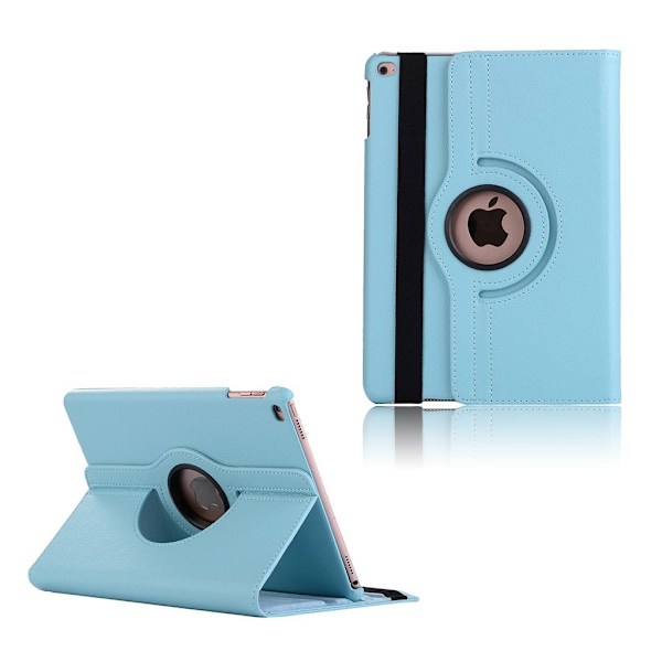 iPad (2017) stilrent og sikkert læder etui - Lyseblå Blue
