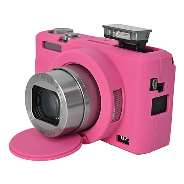 Canon G7 X Mark III Protective Case Dust-Proof Silicone Camera Cover - Rose Pink