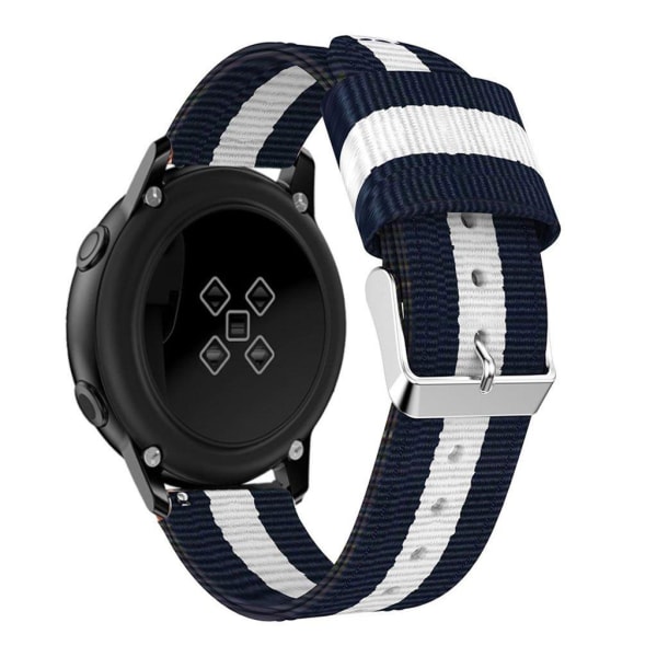 Samsung Galaxy Watch Active (20mm) nylonarmband - Blå / Vit Blå