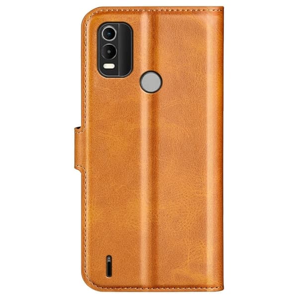 Læretui med Lommebok til Nokia C21 Plus - Gul Yellow