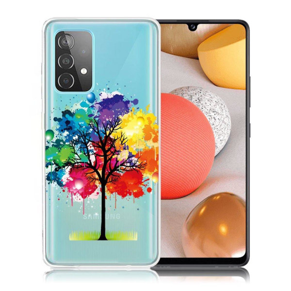 Deco Samsung Galaxy A52 5G etui - farverig blomst træ Multicolor