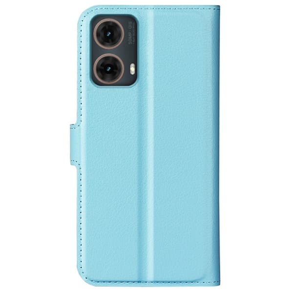 Klassisk Motorola Moto G85 flip etui - Blå Blue