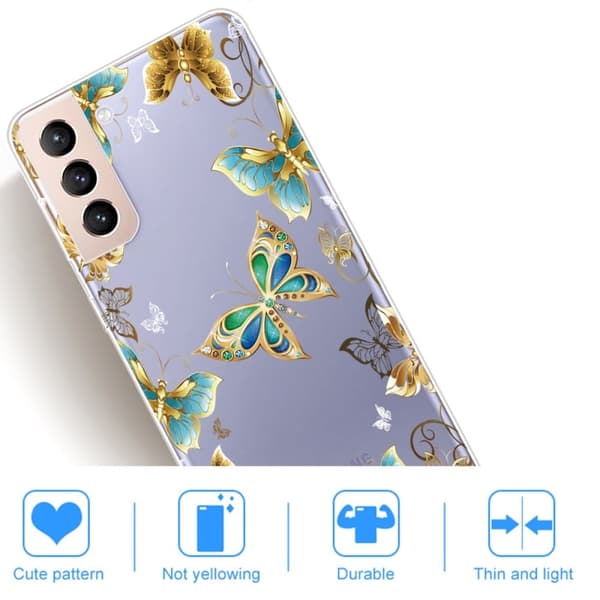 Deco Samsung Galaxy S22 Etui - Jewelry Sommerfugle Multicolor