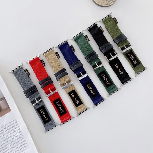 Apple Watch 44mm sporty nylon-urrem - Grøn Green
