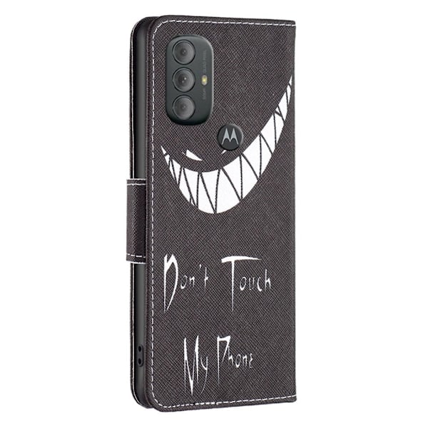 Wonderland Motorola Moto G Power (2022) flip etui - Rør Ikke Ved Min Telefon Black