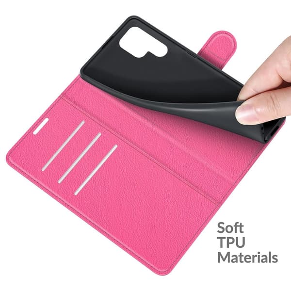 Klassisk Samsung Galaxy S22 Ultra flip etui - Rose Pink