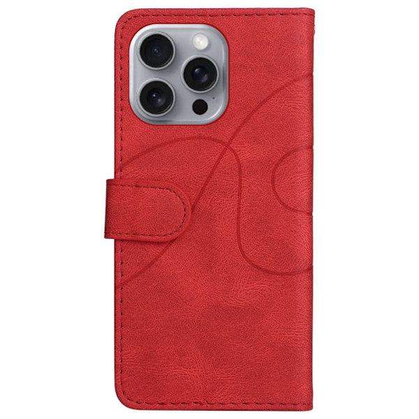 Tekstureret iPhone 16 Pro Max læderetui med rem - Rød Red